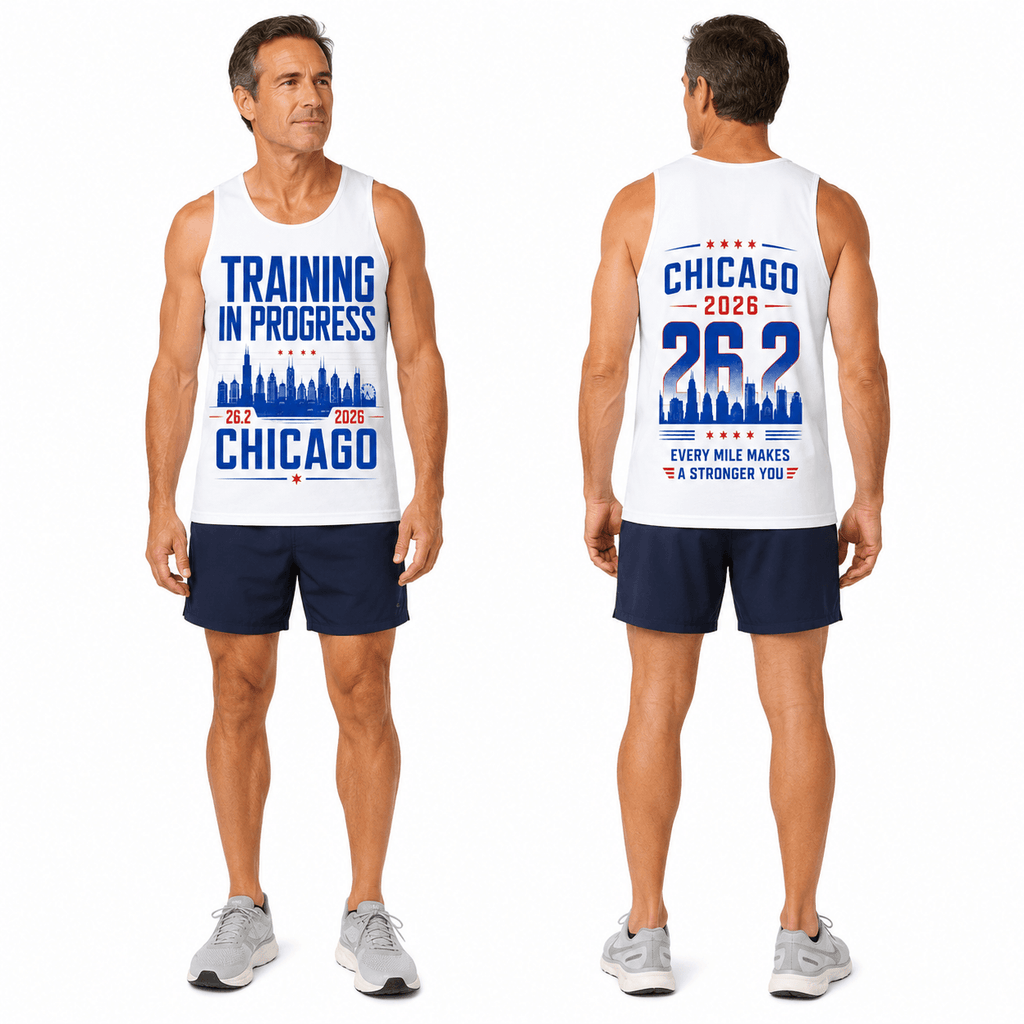 Chicago Running Tank Top Training 26.2 Running Singlet for Men and Women