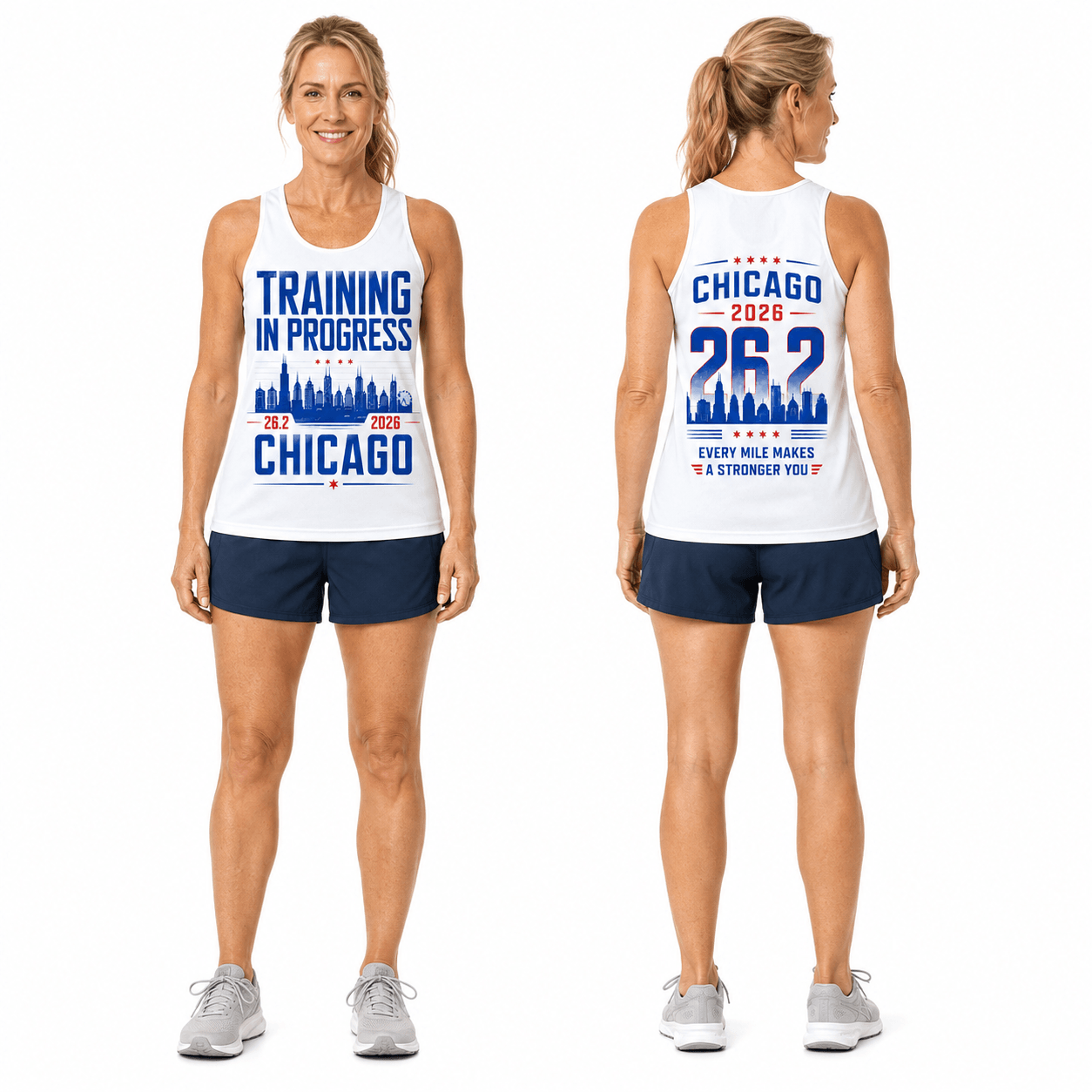Chicago Running Tank Top Training 26.2 Running Singlet for Men and Women