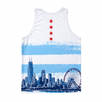Chicago Running Tank Top Windy City Skyline Running Singlet for Men and Women