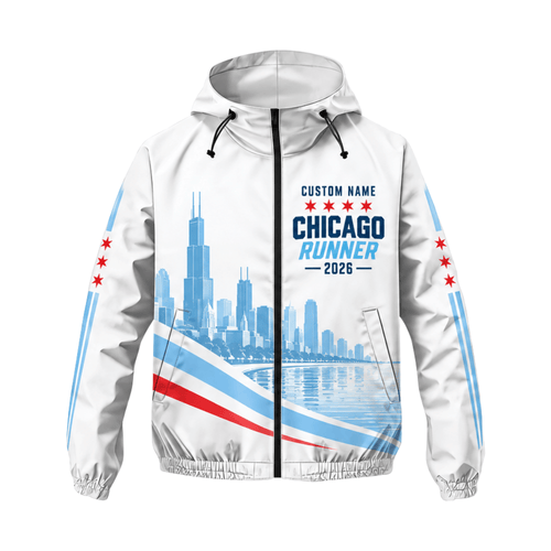 Chicago Running Windbreaker Jacket Customized Runner Lakefront 2026 Running Jacket for Men and Women