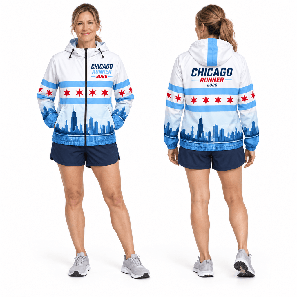 Chicago Running Windbreaker Jacket Lakefront Runner Running Jacket for Men and Women