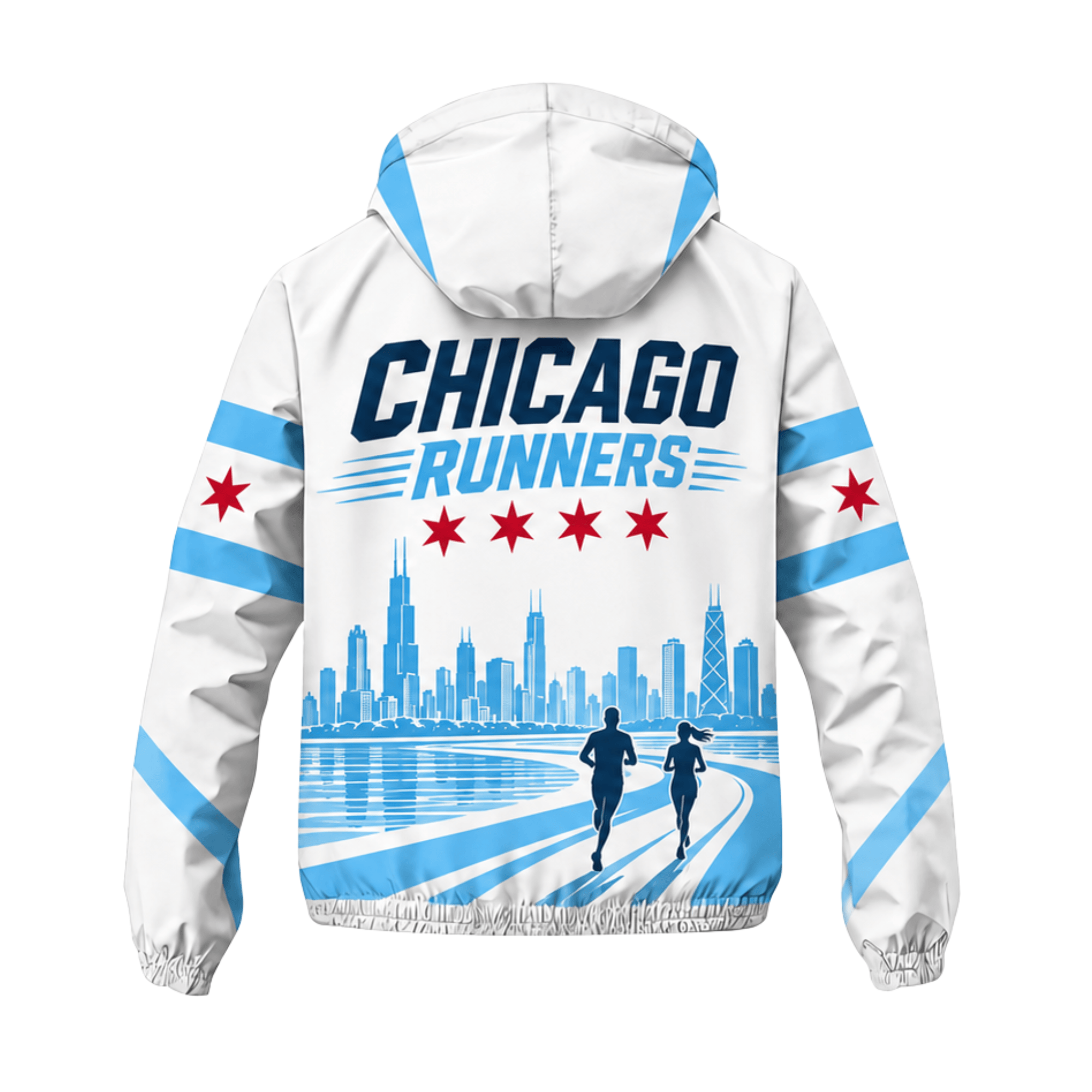 Chicago Running Windbreaker Jacket City Stride Running Jacket for Men and Women