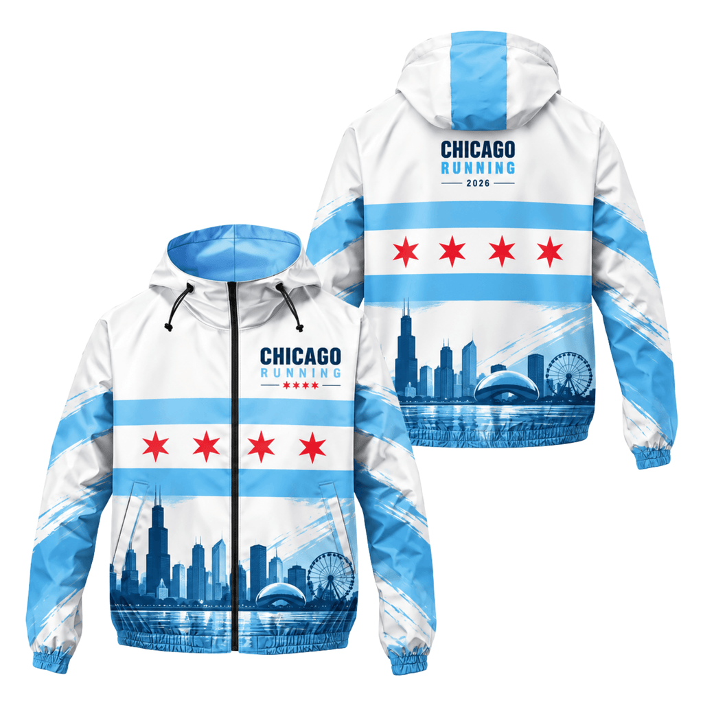 Chicago Running Windbreaker Jacket Lakefront Icons Running Jacket for Men and Women