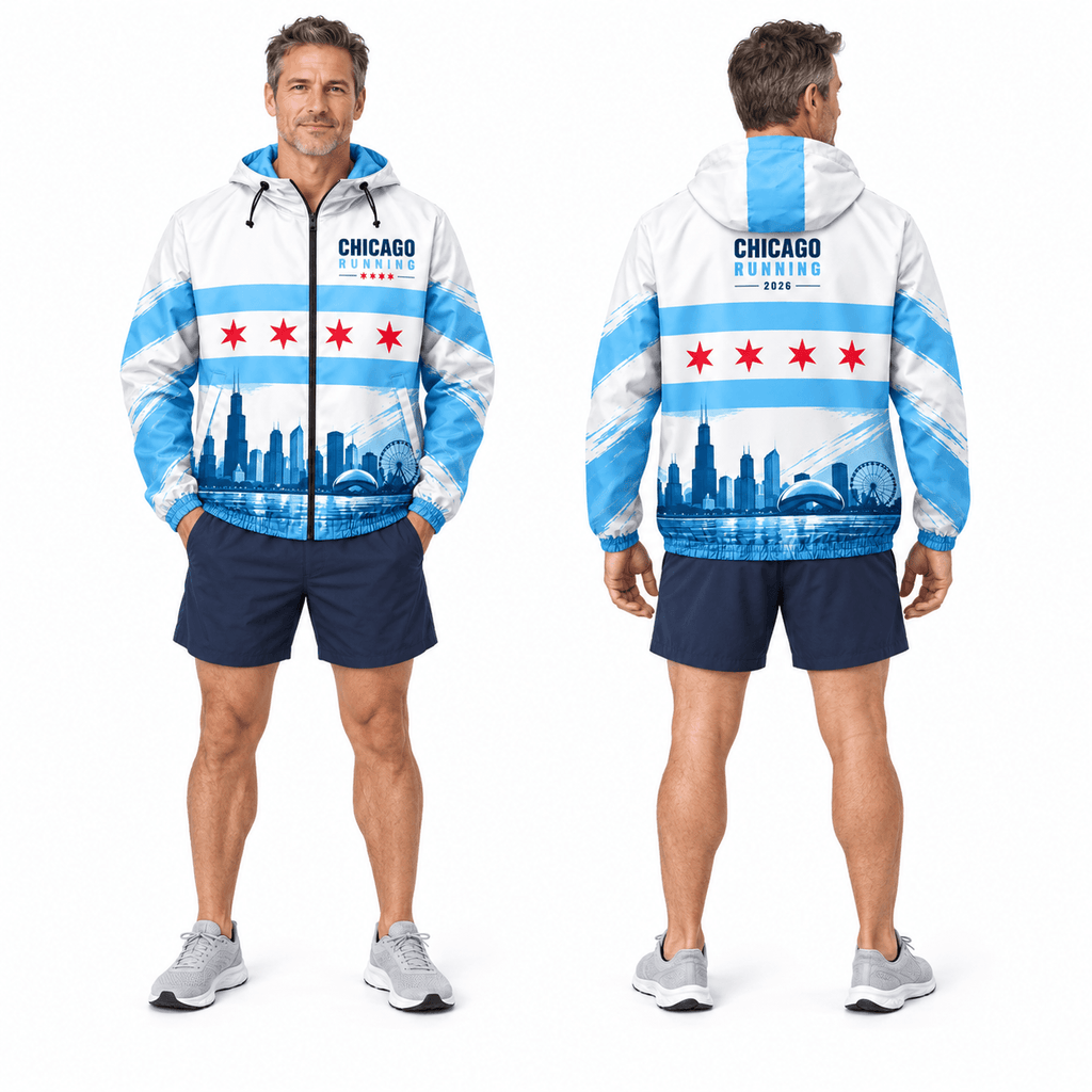 Chicago Running Windbreaker Jacket Lakefront Icons Running Jacket for Men and Women
