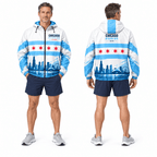 Chicago Running Windbreaker Jacket Lakefront Icons Running Jacket for Men and Women