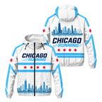 Chicago Running Windbreaker Jacket Lakefront Skyline Running Jacket for Men and Women