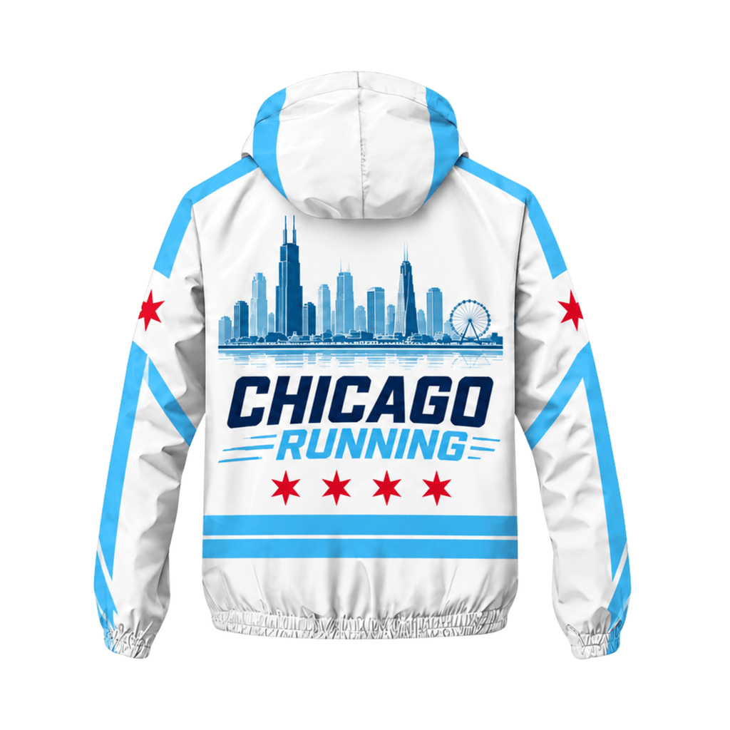 Chicago Running Windbreaker Jacket Lakefront Skyline Running Jacket for Men and Women