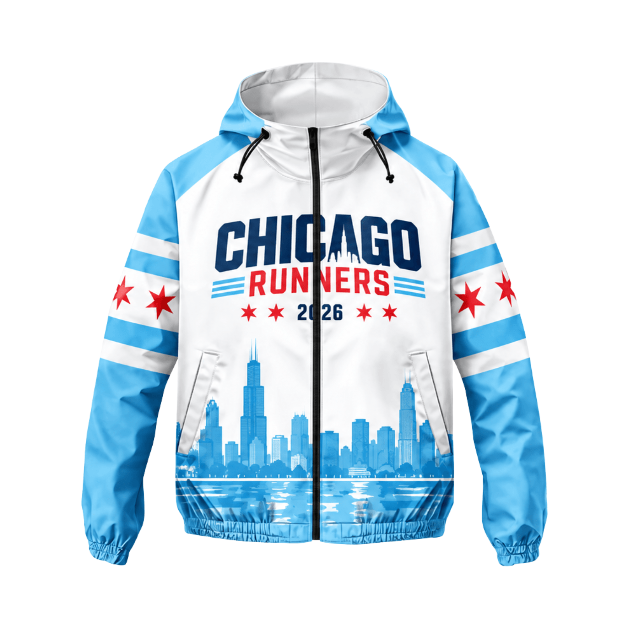 Chicago Running Windbreaker Jacket Lakeside Pulse Running Jacket for Men and Women