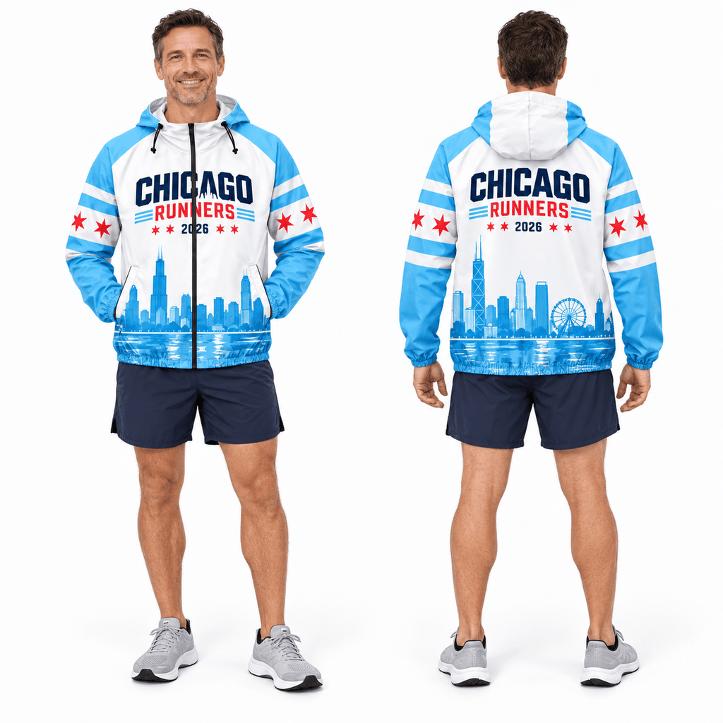 Chicago Running Windbreaker Jacket Lakeside Pulse Running Jacket for Men and Women