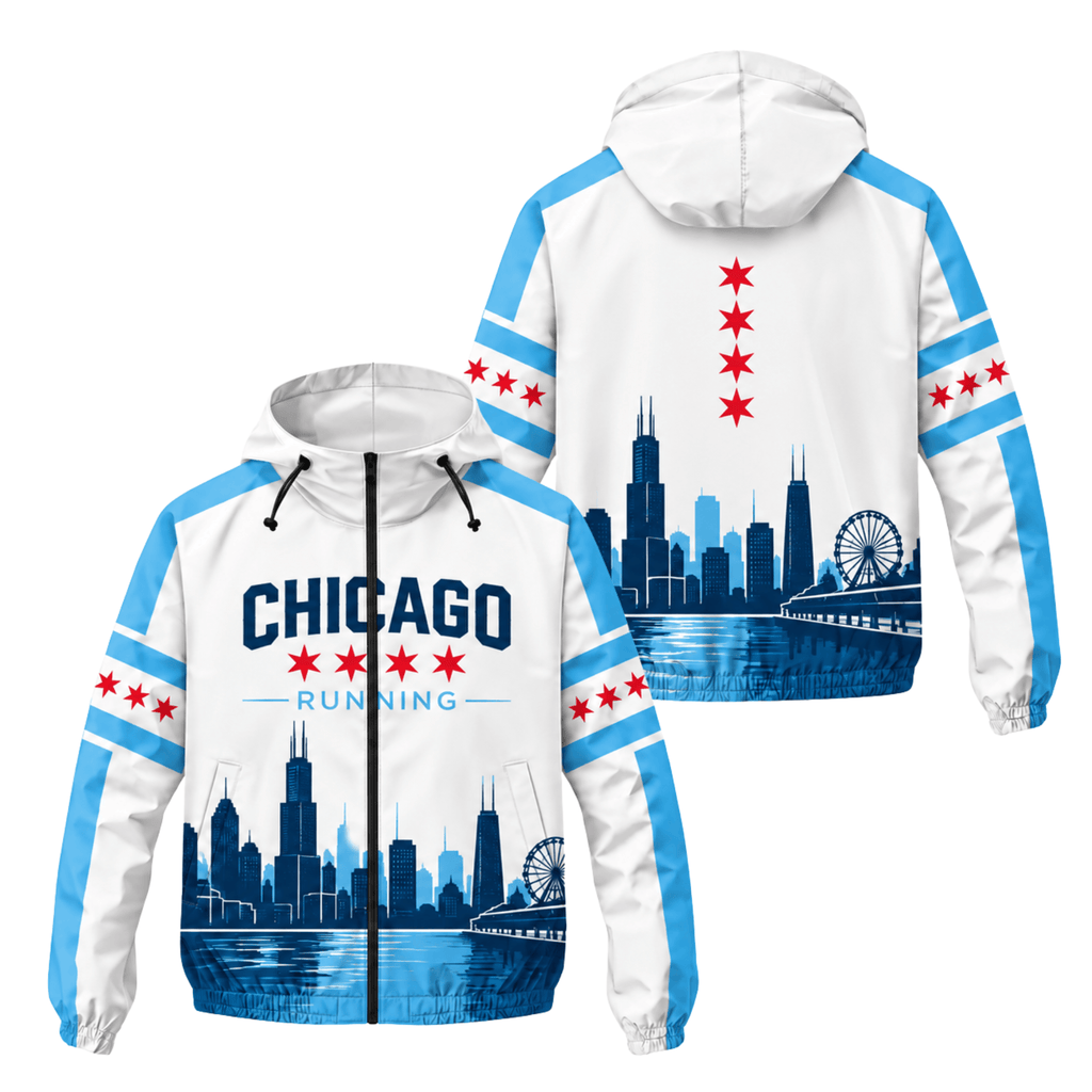 Chicago Running Windbreaker Jacket Red Starline Running Jacket for Men and Women