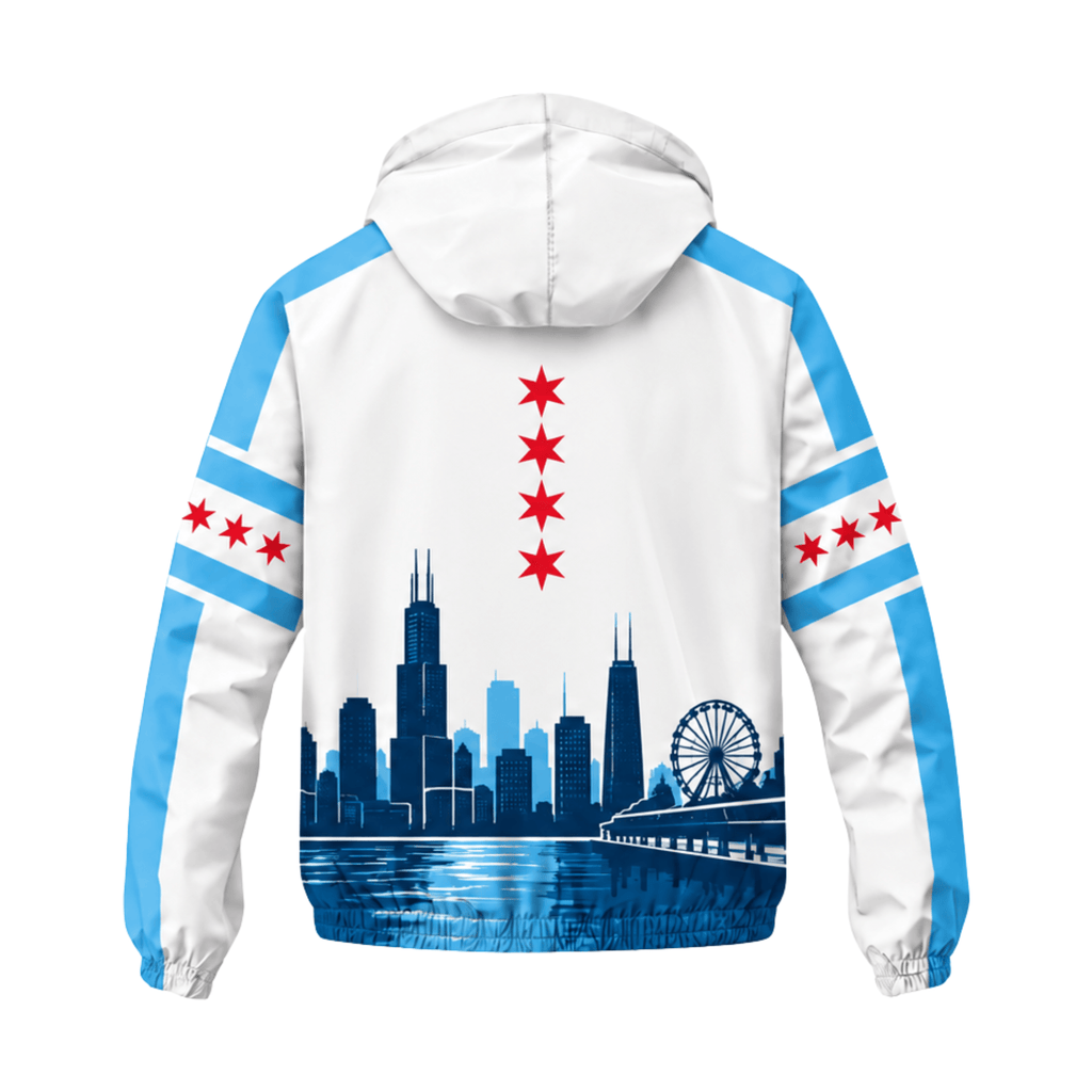 Chicago Running Windbreaker Jacket Red Starline Running Jacket for Men and Women
