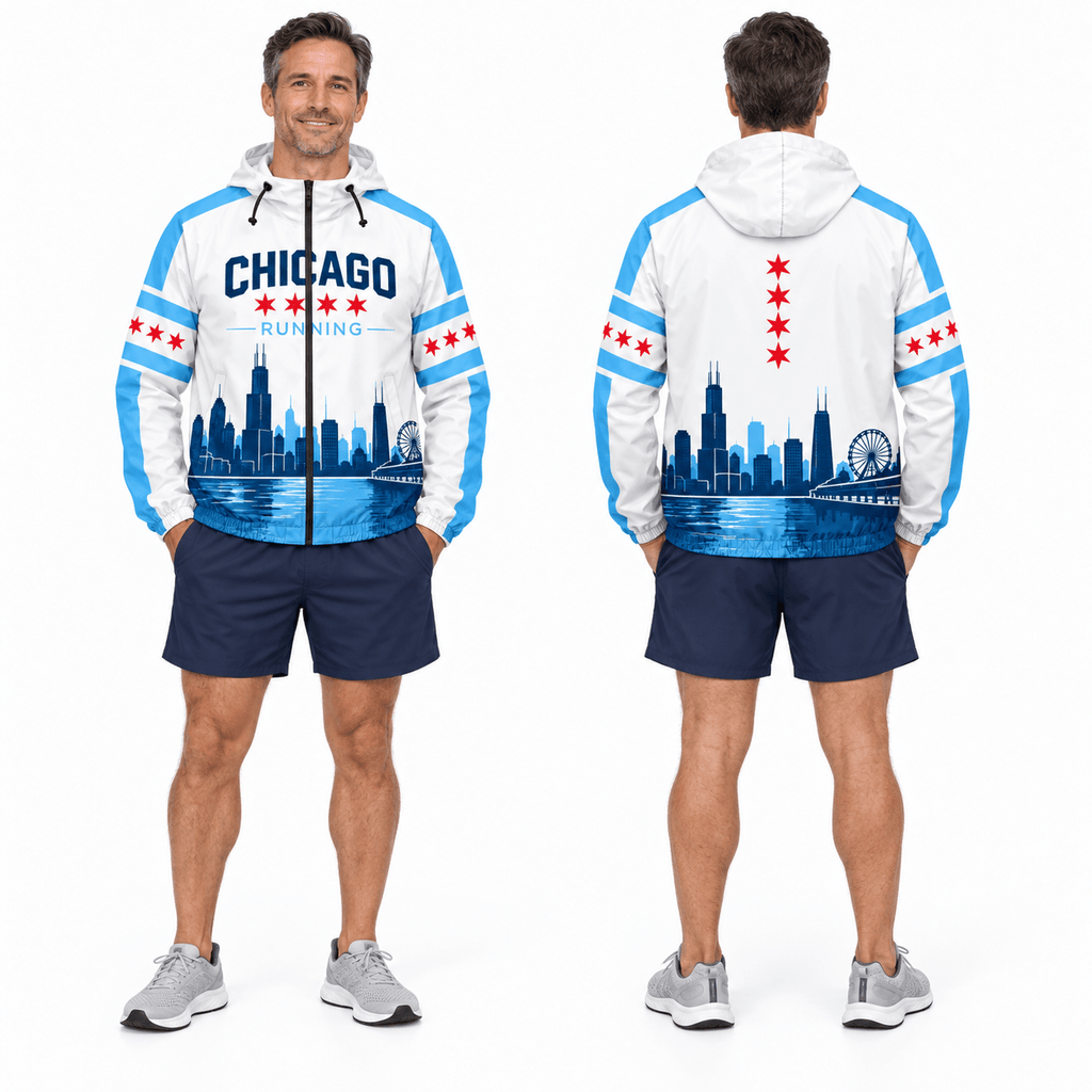 Chicago Running Windbreaker Jacket Red Starline Running Jacket for Men and Women