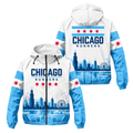 Chicago Running Windbreaker Jacket Windy City Flag Running Jacket for Men and Women