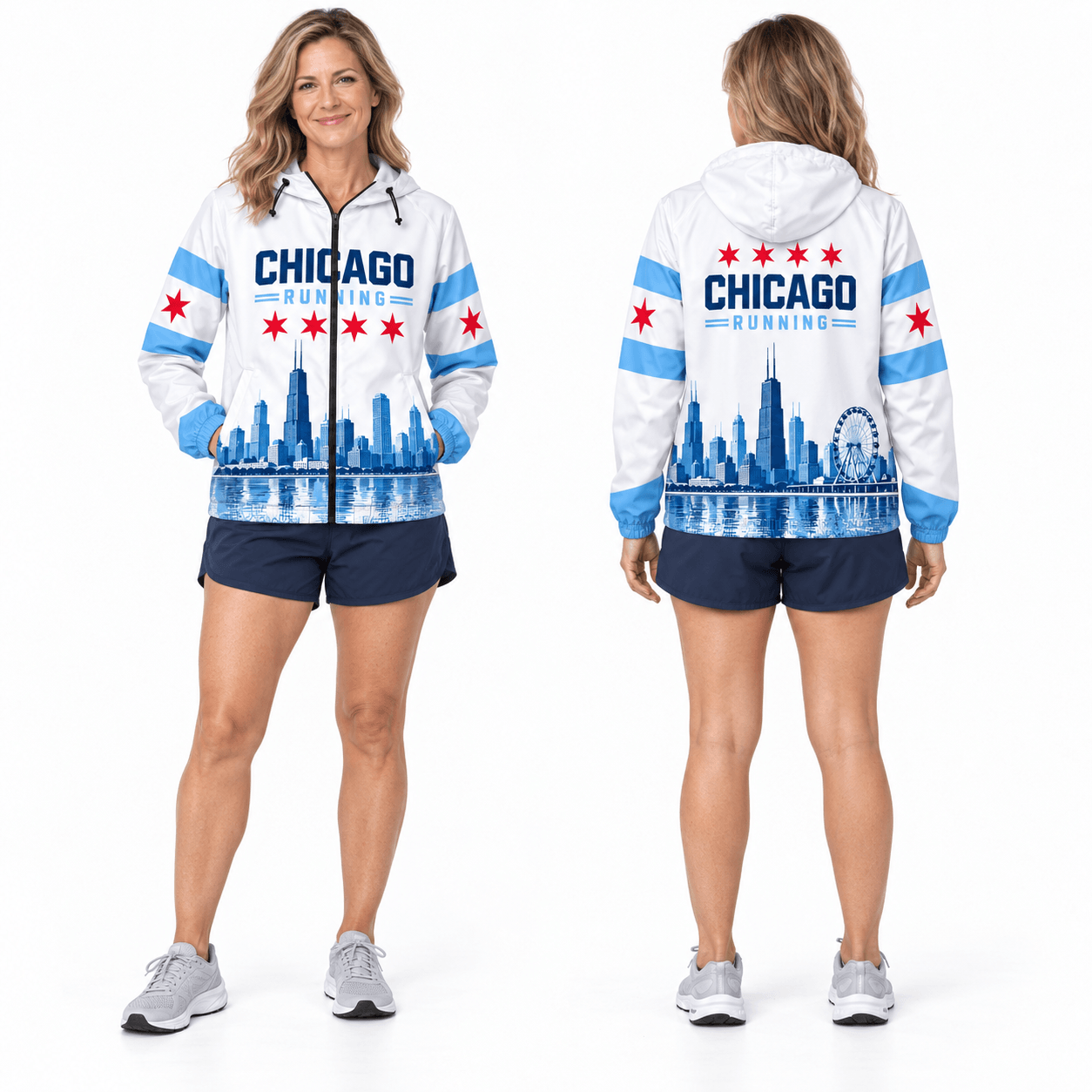 Chicago Running Windbreaker Jacket Windy City Running Jacket for Men and Women