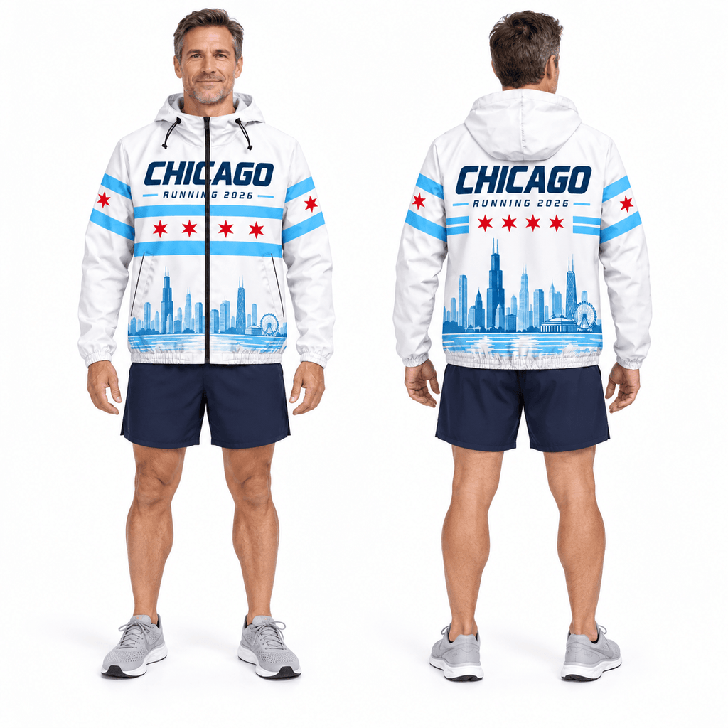Chicago Running Windbreaker Jacket Windy Heritage Running Jacket for Men and Women