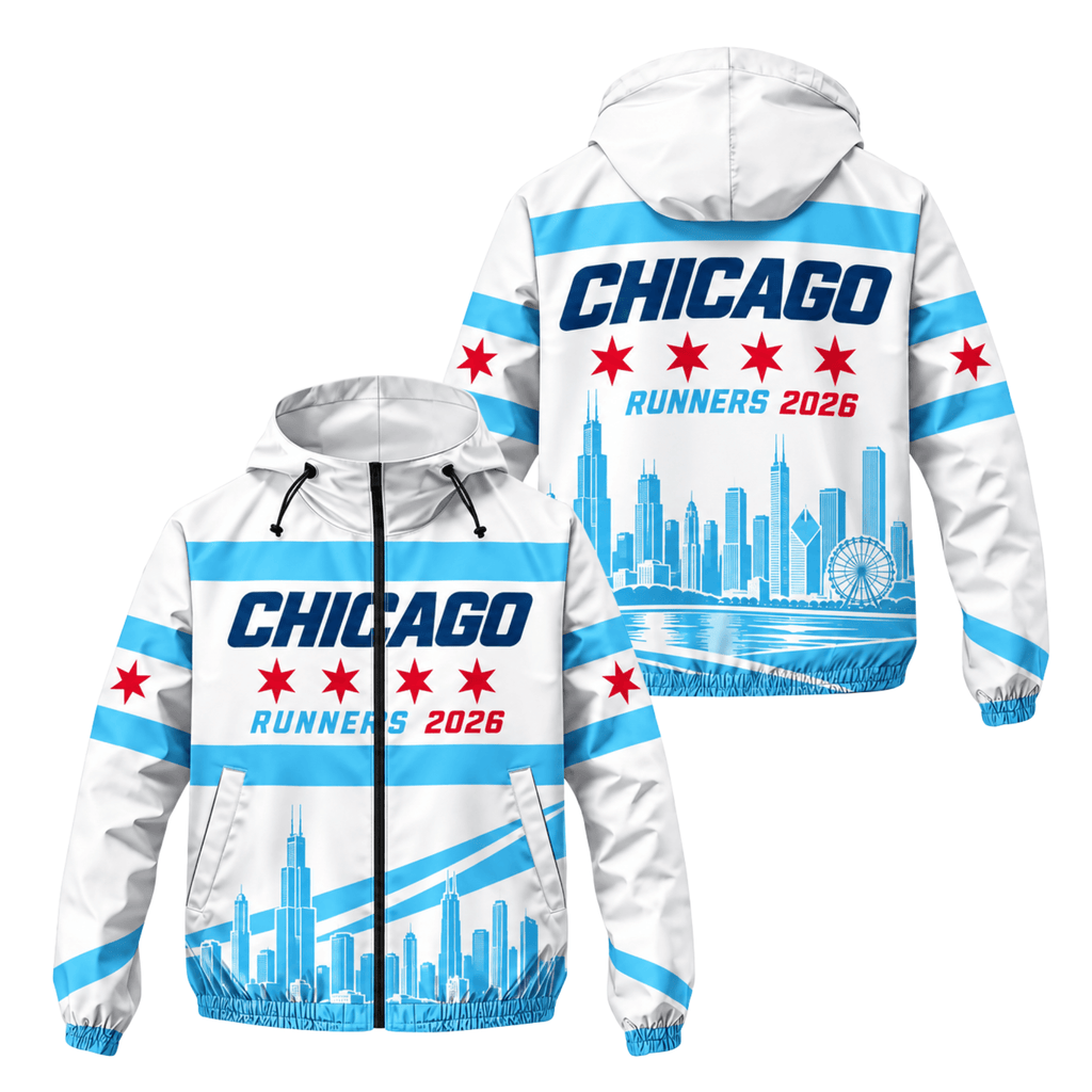 Chicago Running Windbreaker Jacket Windy Horizon Running Jacket for Men and Women