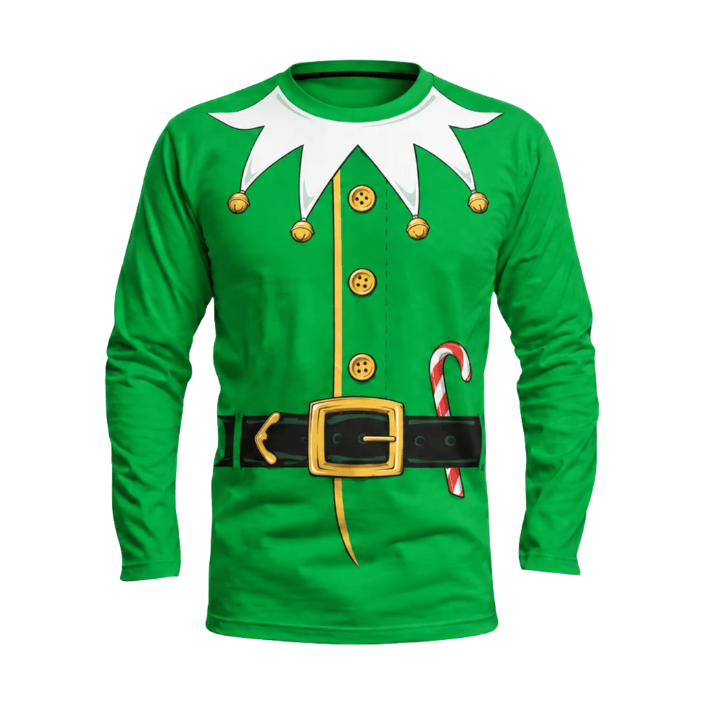 Christmas Elf Suit Funny Unisex Running Long Sleeve Shirt