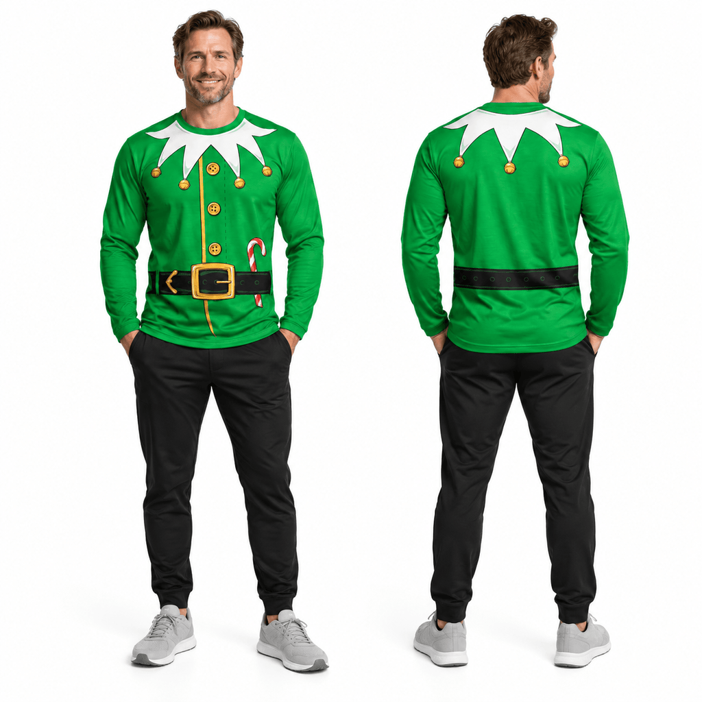 Christmas Elf Suit Funny Unisex Running Long Sleeve Shirt