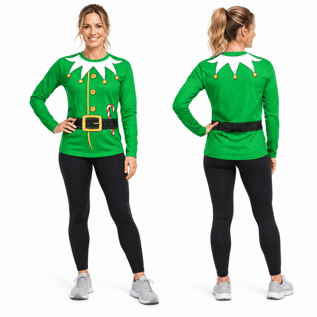 Christmas Elf Suit Funny Unisex Running Long Sleeve Shirt