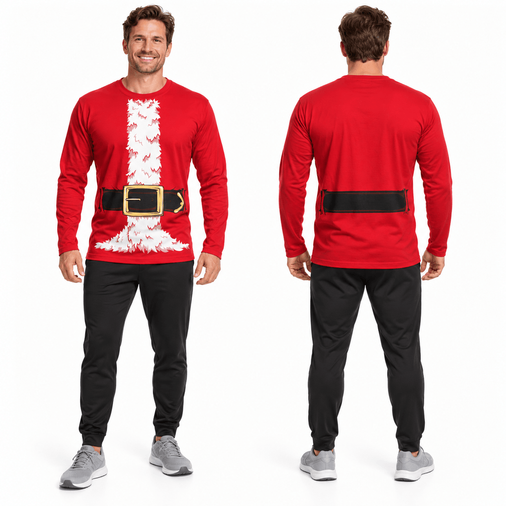 Christmas Santa Suit Funny Unisex Running Long Sleeve Shirt