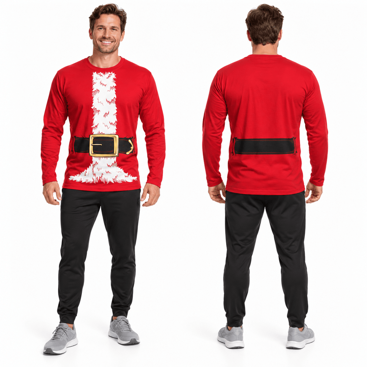 Christmas Santa Suit Funny Unisex Running Long Sleeve Shirt