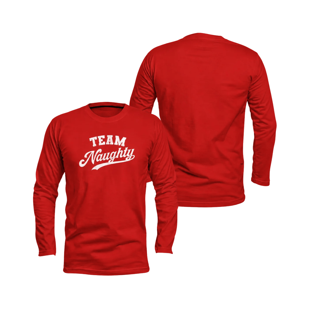 Christmas Team Naughty Funny Unisex Running Long Sleeve Shirt