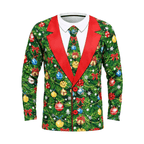 Christmas Tree Tuxedo Funny Unisex Running Long Sleeve Shirt