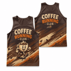 Coffee Running Tank Top Coffee Cup Runner Running Singlet for Men and Women