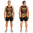 Coffee Running Tank Top Coffee Cup Runner Running Singlet for Men and Women