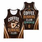 Coffee Running Tank Top Coffee Running Club Running Singlet for Men and Women