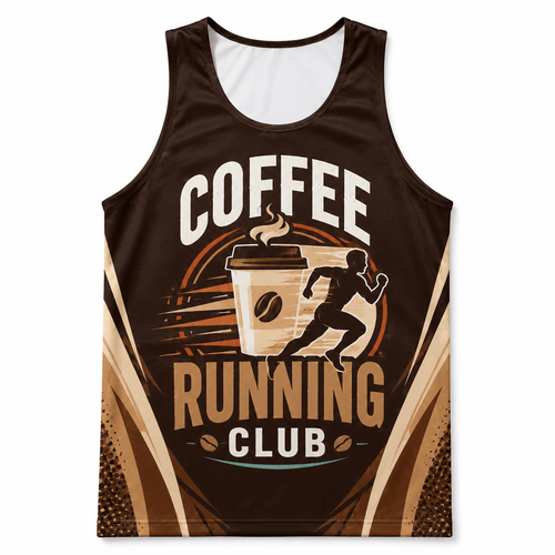 Coffee Running Tank Top Coffee Running Club Running Singlet for Men and Women