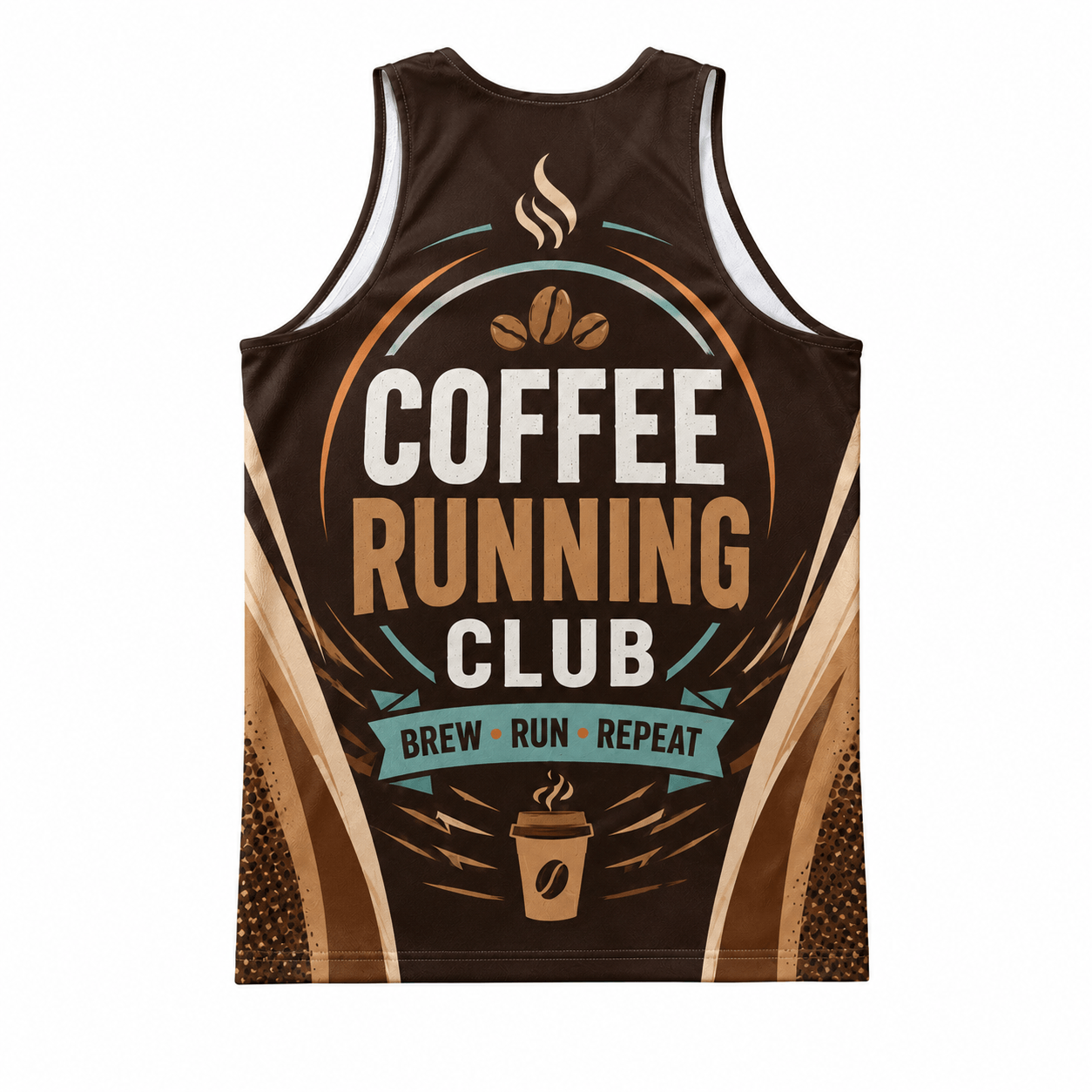 Coffee Running Tank Top Coffee Running Club Running Singlet for Men and Women