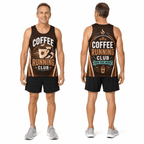 Coffee Running Tank Top Coffee Running Club Running Singlet for Men and Women