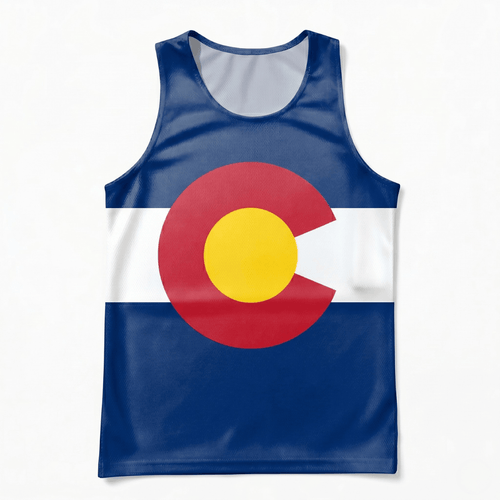 Colorado Running Tank Top - State Pride Tech Running Singlet