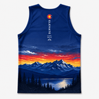 Colorado Running Tank Top CO Mountain Sunset Running Singlet for Men and Women