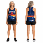Colorado Running Tank Top CO Mountain Sunset Running Singlet for Men and Women