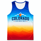 Colorado Running Tank Top Gradient Mountain Sunrise Running Singlet for Men and Women