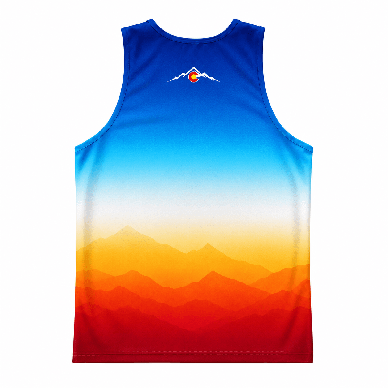 Colorado Running Tank Top Gradient Mountain Sunrise Running Singlet for Men and Women