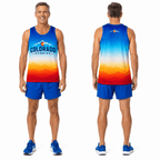 Colorado Running Tank Top Gradient Mountain Sunrise Running Singlet for Men and Women