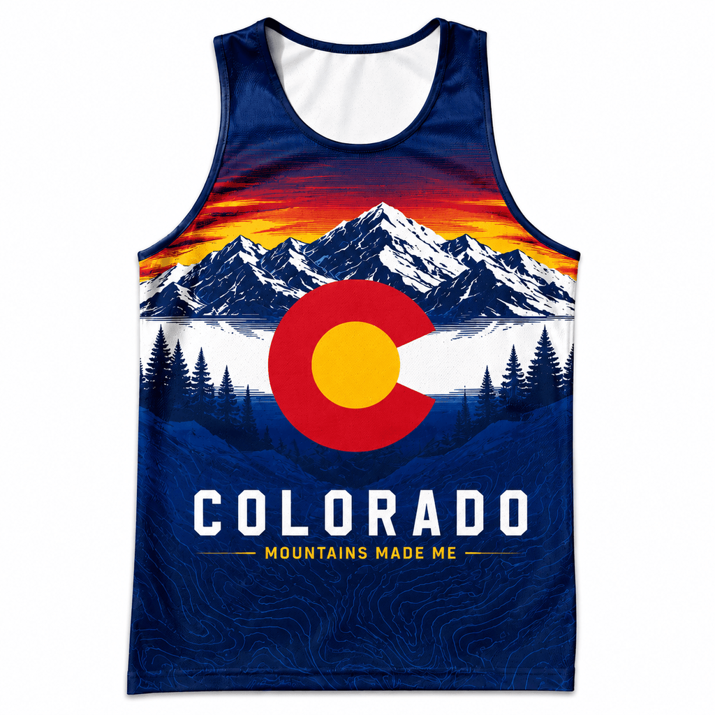 Colorado Running Tank Top Mountains Made Me Running Singlet for Men and Women