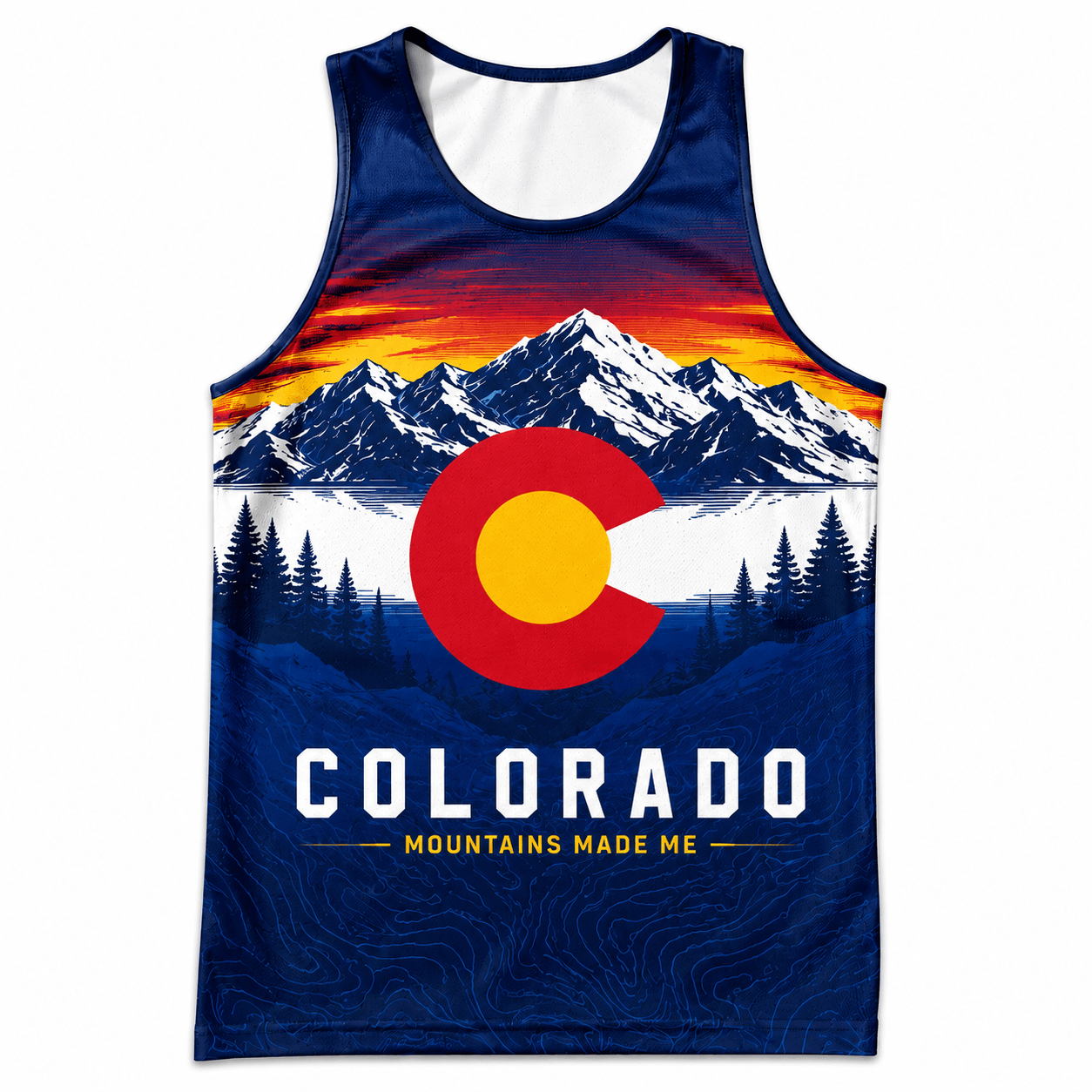 Colorado Running Tank Top Mountains Made Me Running Singlet for Men and Women