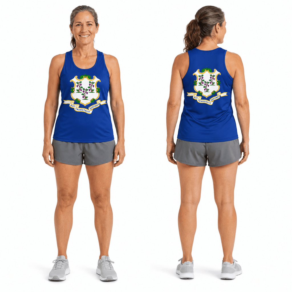 Connecticut Running Tank Top State Pride Tech Running Singlet