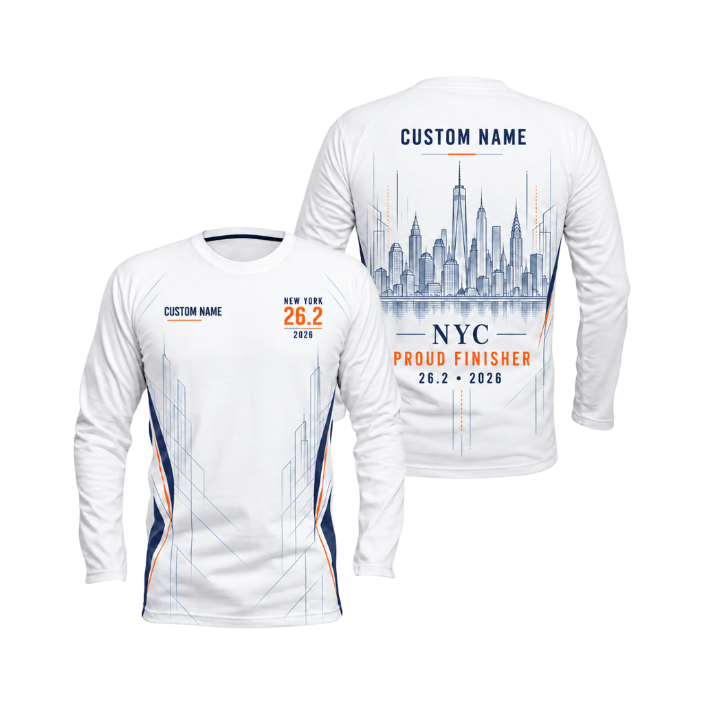 Custom NYC 26.2 Marathon Finisher Unisex Running Long Sleeve Shirt
