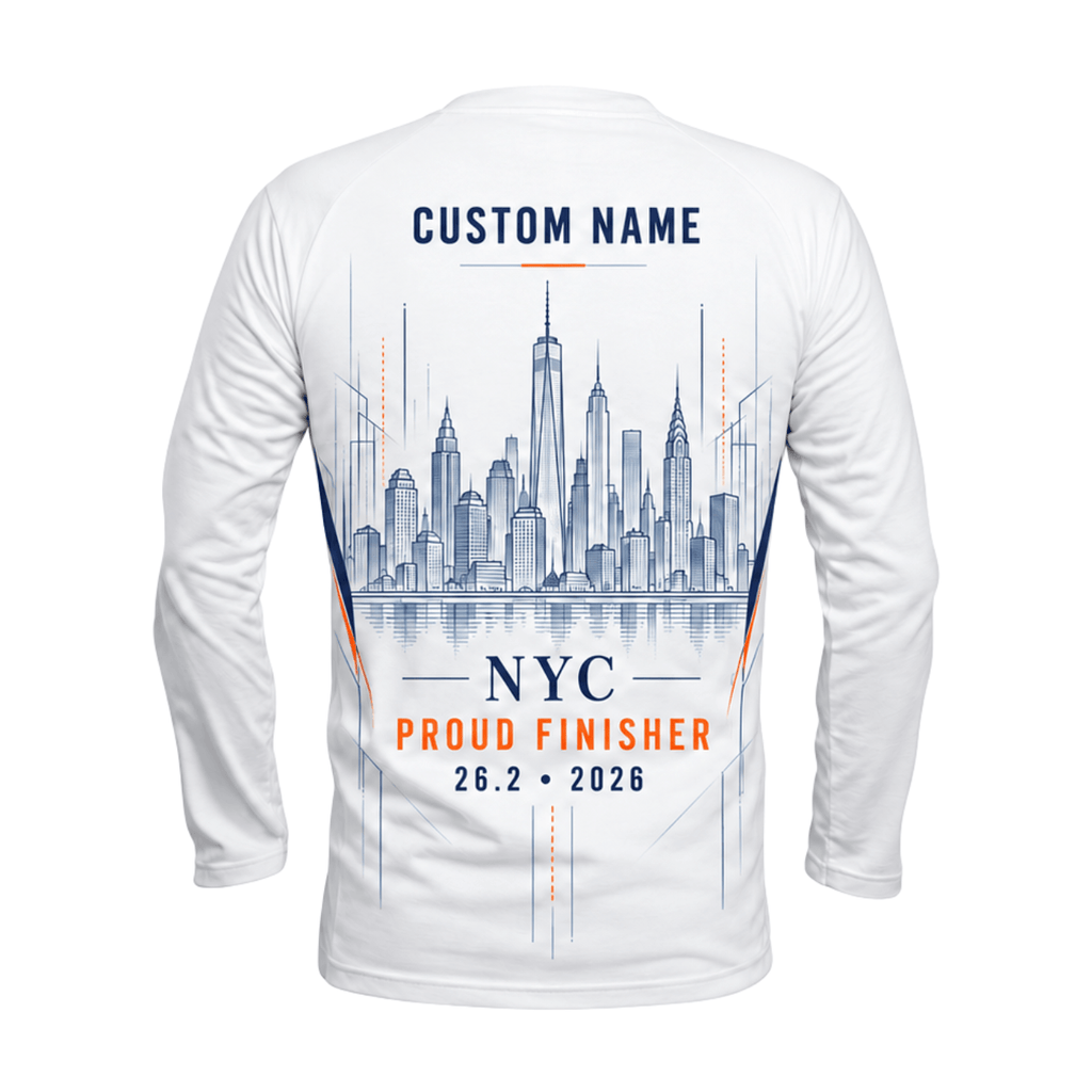 Custom NYC 26.2 Marathon Finisher Unisex Running Long Sleeve Shirt