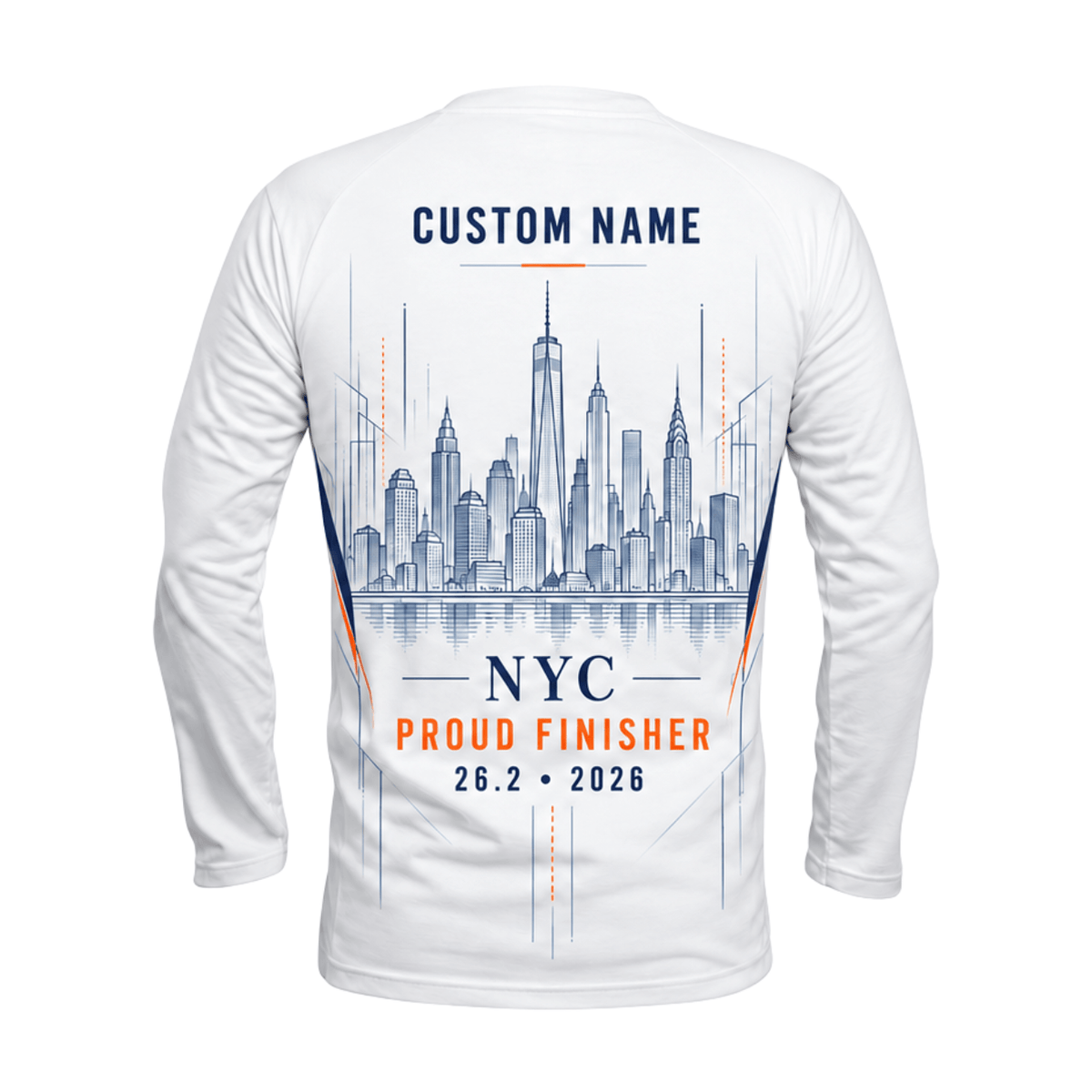 Custom NYC 26.2 Marathon Finisher Unisex Running Long Sleeve Shirt