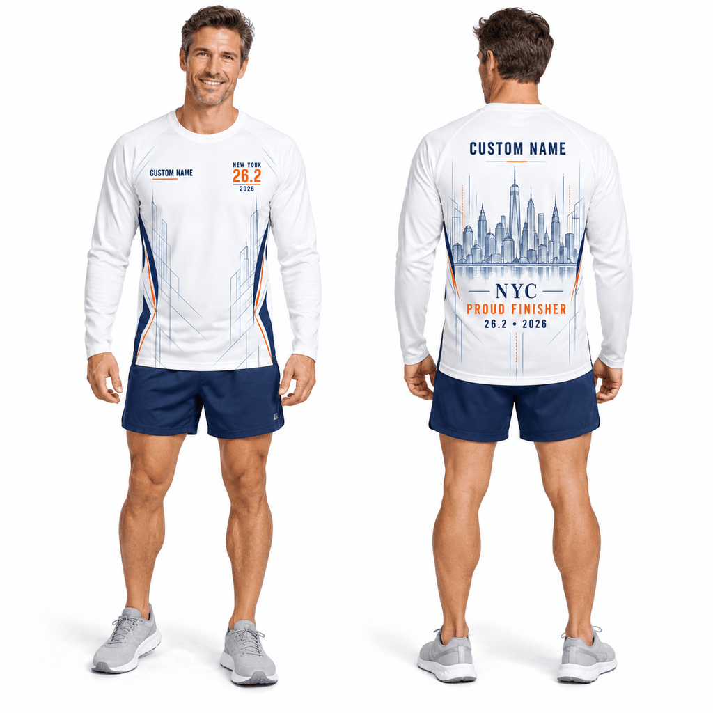 Custom NYC 26.2 Marathon Finisher Unisex Running Long Sleeve Shirt