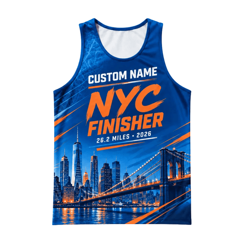 Custom NYC Finisher 26.2 2026 Running Singlet Unisex Marathon Tank Top