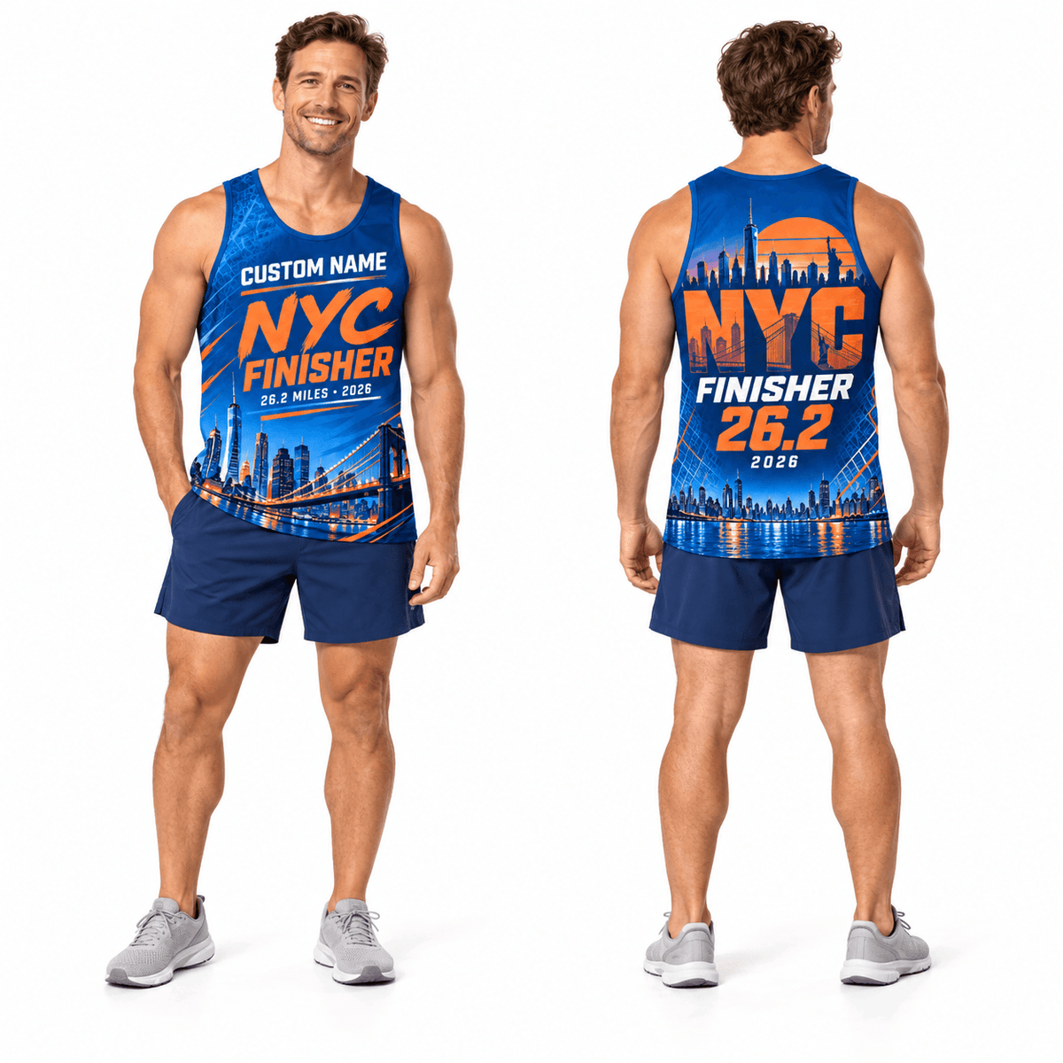 Custom NYC Finisher 26.2 2026 Running Singlet Unisex Marathon Tank Top