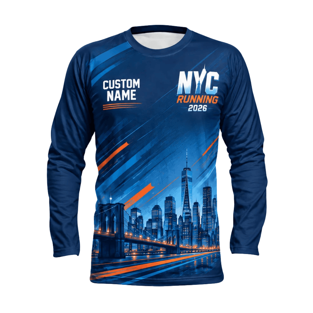 Custom NYC Running 2026 26.2 Finisher Unisex Running Long Sleeve Shirt