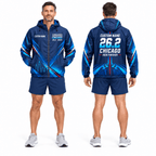 Custom Name Conquered Chicago 26.2 2026 Running Windbreaker Jacket
